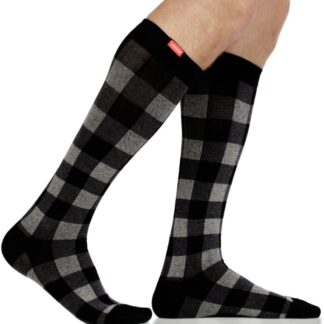 Montana Plaid: Heathered Grey (Cotton) 15-20mmHg M/L $36.00