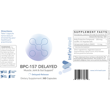 BPC-157 Delayed – 250mcg 60 count - Image 2