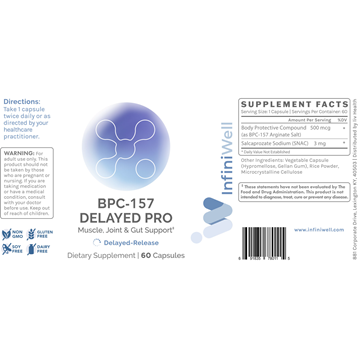 BPC-157 Delayed Pro – 500mcg 60 count - Image 2